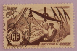 SAINT PIERRE ET MIQUELON YT 337 OBLITERE "PECHE" ANNÉE 1947 - Used Stamps