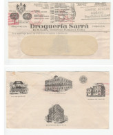 HEALTH - 1945 CUBA PHARMACY Multi ADVERT Cover DROGUERIA SARRA Meter Stamps Medicine Architecture Factories Cars - Apotheek