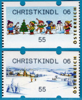 2006 Österreich Austria Automatenmarken ATM 8.1 + 9.1 / Winter / CHRISTKINDL 06 / 55 Ct. ** Frama Automatici Etiquetas - Timbres De Distributeurs [ATM]