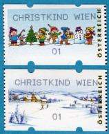 2006 Österreich Austria Automatenmarken ATM 8.5 + 9.5 / Winter / CHRISTKIND WIEN / 01 Ct. ** Frama Automatici Etiquetas - Vignette [ATM]