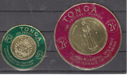Tonga 1963 Mi Nr  135 + 137, Munt Half Koula,  Salote Tupoou III 2'1 D - Tonga (...-1970)