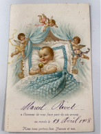 CPA - CARTE De NAISSANCE : Nous Nous Portons Bien Maman Et Moi - 1908 - Marcel Rivet Ou Bivet - Naissance