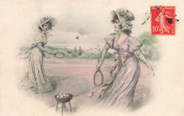 Tennis * Sport * CPA Illustrateur Viennoise * Vienne * Femmes Raquette - Tennis