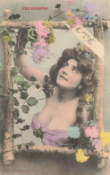 Bergeret * 1905 * Série De 4 CPA * Les 4 Saisons * Printemps été Automne Hiver * Femmes Fleurs - Bergeret