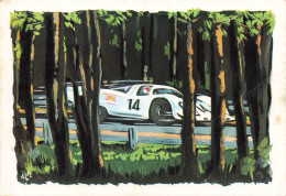 24heures Du Mans 1970 + CACHET * CP Illustrateur ALPE Alpé * Course Automobile * Pilotes Voitures - Le Mans