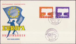 Sarre - Saarland FDC1 1957 Y&T N°384 à 385 - Michel N°402 à 403 - EUROPA - FDC