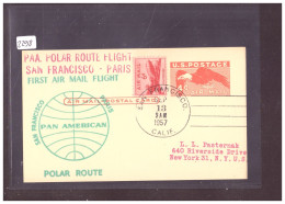 ETATS UNIS - CARTE ENTIER POSTAL - POLAR ROUTE FLIGHT SAN FRANSISCO-PARIS  - ( WARNING: NO PAYPAL ) - 1941-60