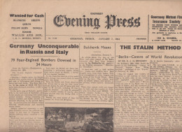 Guernsey Newspaper January 7, 1944 (Original) - Evening Press - War 1939-45