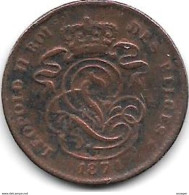 Belguim 2 Centiemes 1871 French   Fr+ - 2 Cents