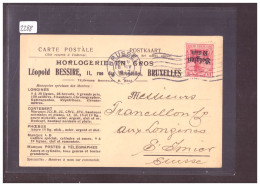 BELGIQUE ALLEMANDE - CARTE HORLOGERIE LEOPOLD BESSIRE, BRUXELLES  - ( WARNING: NO PAYPAL ) - OC38/54 Occupation Belge En Allemagne