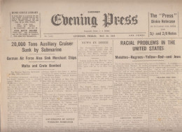 Guernsey Newspaper May 16th, 1941 (Original) - Evening Press - Weltkrieg 1939-45