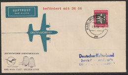 Delcampe - 1958, Lufthansa, Erstflug, Karl-Marx-Stadt-Dresden - Luftpost