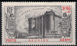 REUNION - 150eme ANNIVERSAIRE DE LA REVOLUTION - PA - AVEC TRACE DE CHARNIERE - COTE 33€. - Poste Aérienne