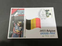 3-8-2023 (1 T 22) Formula One - 2023 Belgium Grand Prix - Winner Max Verstappen (30 July 2023) OZ Formula I Stamp - Autres & Non Classés