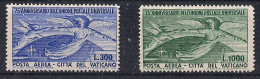 VATICANO  1949 POSTA AEREA  U.P.U SASS. 18-19 MNH XF++++++++++++++++++++++++ - Gebraucht