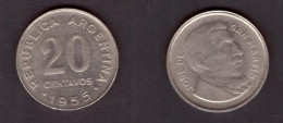 ARGENTINA   20 CENTAVOS 1959 (KM # 55) #7309 - Argentine