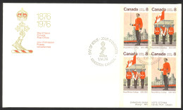 Canada Sc# 692-693 FDC Inscription Block (c) 1976 06.01 Military College 100th - 1971-1980