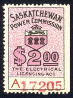 Canada Saskatchewan Sc# SE25 MNH 1968 $2 Electrical Inspection - Steuermarken