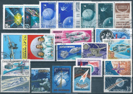 C4751 Space Satellite Spacecraft Astronaut Science Meteorology 1xSet+16xStamp Used Lot#579 - Sammlungen