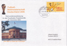 Germany 2003 Postal Stationery Cover; Football Fussball Soccer Calcio; FIFA World Cup Germany; Qualifying DRAW Festhalle - 2006 – Duitsland