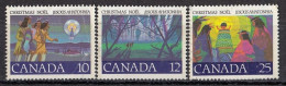 CANADA 669-671,used,falc Hinged,Christmas 1977 - Oblitérés