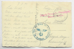 GERMANY KARTE BOHMEN MAHREN PRAHA 7.7.1940 + CENSURE AIGLE NAZI - Briefe U. Dokumente