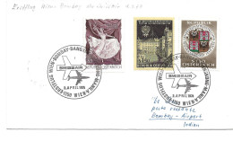 2239t: Swissair- Erstflug Wien- Bombay 2.4.74, Rs. AK Bombay - Covers & Documents