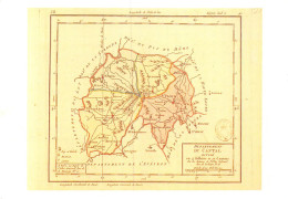 23-JK-4423 :  CARTE GEOGRAPHIQUE DU CANTAL - Arpajon Sur Cere