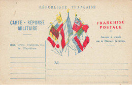 Militaria * F.M. FM Franchise Militaire * CPA Illustrateur * Militaria * Drapeaux - War 1914-18