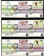 1971 E119/E120** & E121/E122** & E121/E122** Met/avec Speciale Stempel. Cachet Spécial Munchen :Olympia - Privados & Locales [PR & LO]