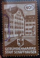 Gebührenmarke Stadt Schaffhausen - Revenue Stamp Switzerland - Fiscaux