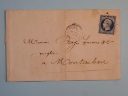 BX9 FRANCE  BELLE LETTRE  1856  LA ROCHELLE  A MONTAUBAN +   N°14 FONCé+AFF. INTERESSANT +++ + - 1853-1860 Napoléon III.