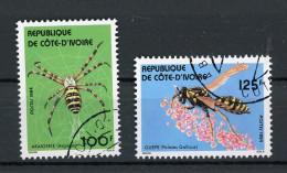 COTE D'IVOIRE - INSECTES - N° Yvert 681/682 Obli. - Côte D'Ivoire (1960-...)