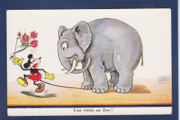 CPA Disney Walt Mickey Position Humaine Non Circulé John WILLS éléphant - Autres & Non Classés