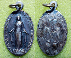 Alter  Marienanhänger "O MARIA, OHNE SÜNDE EMPFANGEN,..." - 1830 - Pendentifs