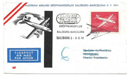 2243z: AUA- Eröffnungsflug Salzburg- Barcelona 1961 - Premiers Vols