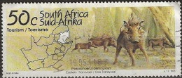 SOUTH AFRICA 1995 Tourism - 50c - Warthogs (Eastern Transvaal) And Map FU - Usati