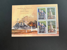 3-8-2023 (stamp) Australia - Mint Mini-sheet - 2008 - Honouring HMAS Sydney  - Navy - Volledige & Onvolledige Vellen