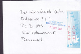 France AIX-EN-PROVENCE 2000 Cover Brief Lettre Denmark ATM / Frama Label Franking - 2000 Type « Avions En Papier »