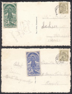 Belgique 1947- Lot 2 Cartes Postales De Scherpenheuvel  + Vignettes ............... (DD) DC-11748 - 1929-1937 Lion Héraldique
