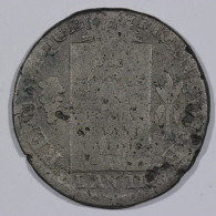 France, 1 Sol Aux Balances, 1793, D - Lyon, Mdc (Bell Metal), Gad.19 - 1792-1975 Convention (An II – An IV)