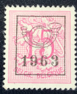 België - Belgique - C18/9 - 1963 - (°)used - Michel 1176AVI - Cijfer Op Heraldieke Leeuw - Voorafgestempled - Sobreimpresos 1951-80 (Chifras Sobre El Leon)