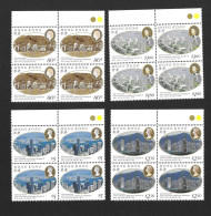 Hong Kong 1993 MNH 40th Anniv Of Coronation Sg 741/4 Blocks Of 4 - Nuevos