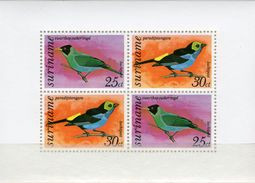 Singvögel 1977 Surinam Block 18 ** 6€ WWF Vogelwelt Naschvogel Vogel Tangare Hoja Bloc Ss Fauna M/s Sheet Bf Birds - Colibris