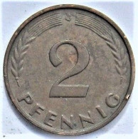 Pièce De Monnaie 2 Pfennig 1965 G - 2 Pfennig