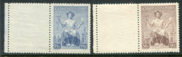 CZECHOSLOVAKIA 1938 Republic Anniversary With Blank Labels MNH / ** .  Michel 404-05 - Ongebruikt