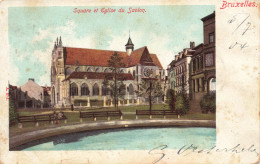 BELGIQUE - Bruxelles - Square Et Eglise Du Sablon - Colorisé - Carte Postale Ancienne - Bauwerke, Gebäude