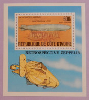 COTE D IVOIRE BLOC YT 8 NEUF** MNH " RETROSPECTIVE ZEPPELIN" ANNÉE 1977 - Côte D'Ivoire (1960-...)