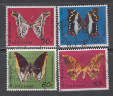 Côte D'Ivoire N° 469 / 72  X  Päpillons De La Côte D'Ivoire, La Série Des 4 Valeurs Trace De Charnière Sinon TB - Côte D'Ivoire (1960-...)