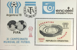 Argentina 1978 World Cup Winners Minisheet MNH - Ungebraucht